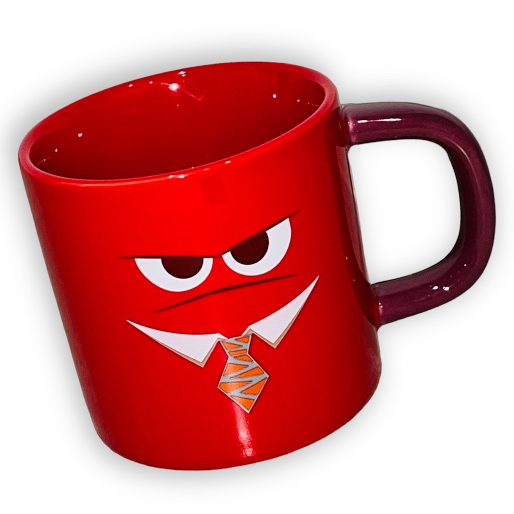 Disney Pixar Inside Out Mug Anger Red Angry Feelings Cheer Up Cup RARE item